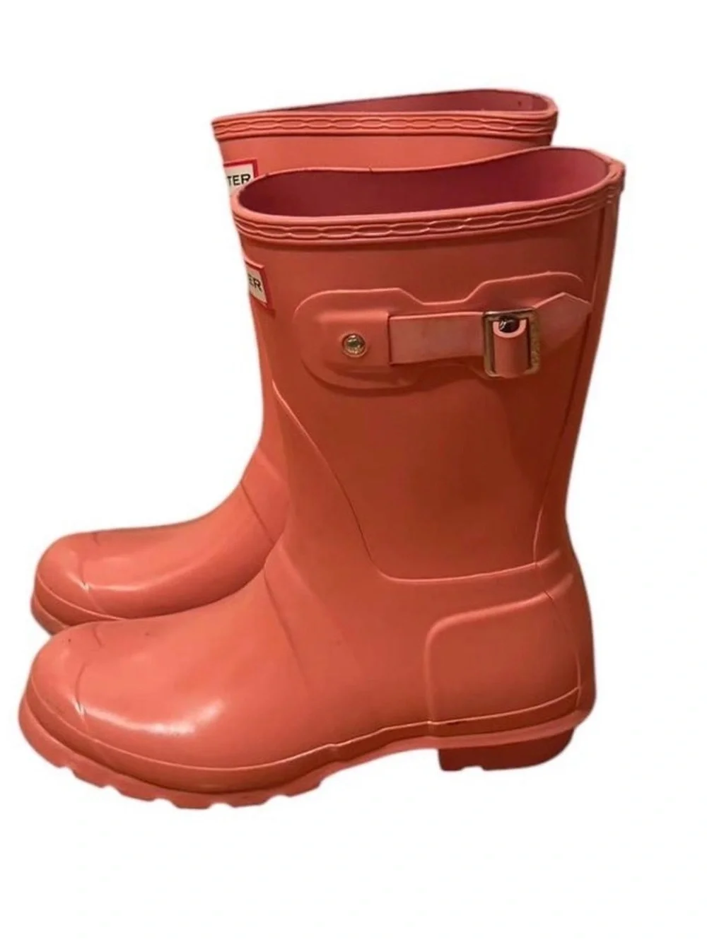 Pink hunter boots